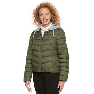 madden NYC Juniors' Packable Hooded Bomber Jacket