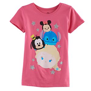 Disney's Tsum Tsum Minnie Mouse, Stitch, Goofy & Elsa Girls 7-16 Graphic Tee