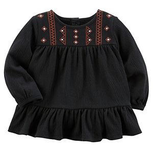 Baby Girl Carter's Embroidered Ruffle Tunic