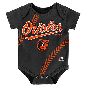 Baby Majestic Baltimore Orioles Fanatic Bodysuit