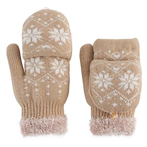 SONOMA Goods for Life™ Women's Snowflake Fairisle Convertible Flip-Top Mittens