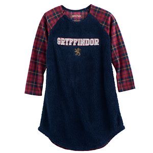 Girls 7-16 Harry Potter Gryffindor Fleece Knee-Length Dorm Nightgown