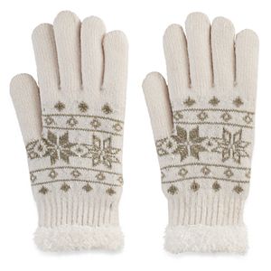 SONOMA Goods for Life™ Women's Fairisle Cozy Lined Knit Gloves