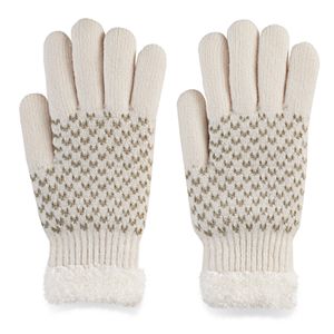 SONOMA Goods for Life™ Women's Bird's-Eye Cozy Lined Knit Gloves