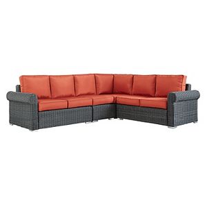 HomeVance Wicker Patio Sectional Sofa 4-piece Set