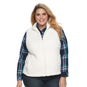 Plus Size Croft & Barrow® Faux-Fur Vest