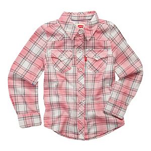 Toddler Girl Levi's Plaid Button Front Shirt