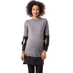 Maternity Pip & Vine by Rosie Pope Mock-Layer Sweaterdress