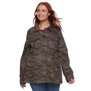 Plus Size SONOMA Goods for Life™ Embroidered Utility Jacket