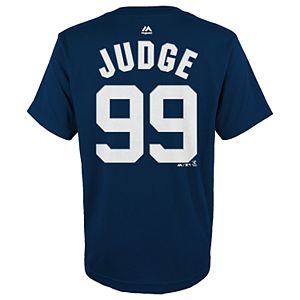 Boys 8-20 Majestic New York Yankees Aaron Judge Name & Number Tee