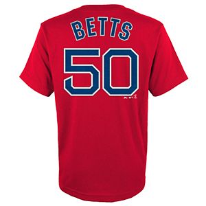 Boys 8-20 Majestic Boston Red Sox Mookie Betts Name & Number Tee