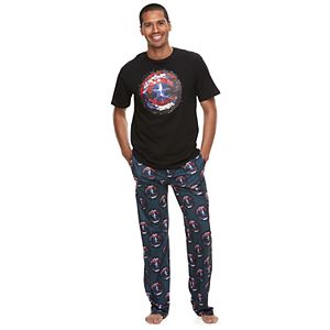 Men's Marvel Captain America Shield Tee & Lounge Pants Set