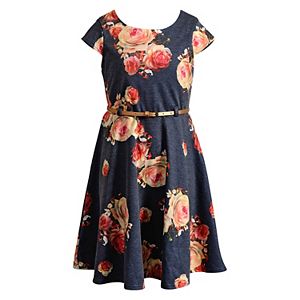 Girls 7-16 & Plus Size Emily West Belted Floral Dress