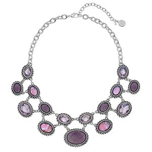 Dana Buchman Faceted Oval Stone Statement Necklace