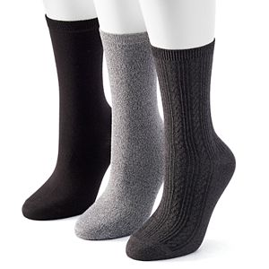 Women's SONOMA Goods for Life™ 3-pk. Solid Crew Socks