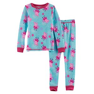 Toddler Girl Cuddl Duds Peppa Pig 2-pc.Thermal Base Layer Top & Pants Set