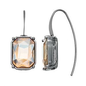 Simply Vera Vera Wang Brown Rectangular Stone Threader Earrings