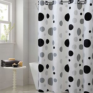 EZ-On by Hookless Retro Dots PEVA Shower Curtain
