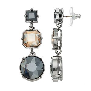 Simply Vera Vera Wang Nickel Free Graduated Geometric Stone Drop Earrings