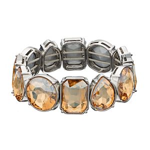 Simply Vera Vera Wang Brown Geometric Stone Stretch Bracelet