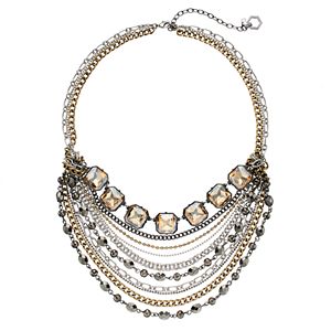 Simply Vera Vera Wang Tri Tone Swag Necklace