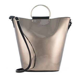 T-Shirt & Jeans Metallic Ring Crossbody Bucket Bag