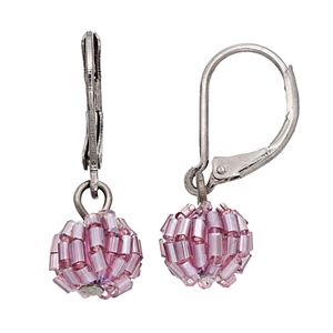 Simply Vera Vera Wang Nickel Free Purple Beaded Round Drop Earrings