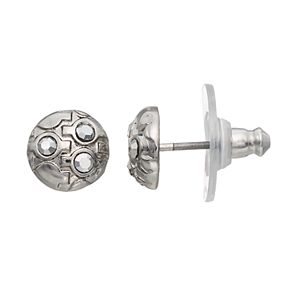 Simply Vera Vera Wang Nickel Free Metallic Faceted Stone Round Stud Earrings