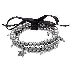 Simply Vera Vera Wang Beaded Star Charm Stretch Bracelet Set