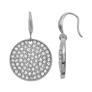 Simply Vera Vera Wang Pave Disc Nickel Free Drop Earrings