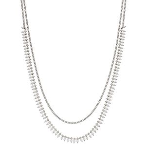 Simply Vera Vera Wang Long Simulated Pearl Fringe Double Strand Necklace
