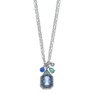 Simply Vera Vera Wang Blue Geometric Stone Charm Necklace