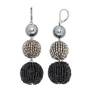 Simply Vera Vera Wang Tube Bead Nickel Free Triple Drop Earrings