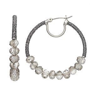 Simply Vera Vera Wang Nickel Free Beaded Hoop Earrings