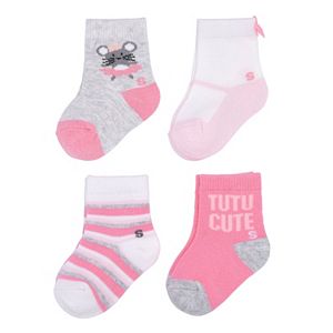 Baby Girl / Toddler Girl Jumping Beans® 4-pk. Critter Crew Socks