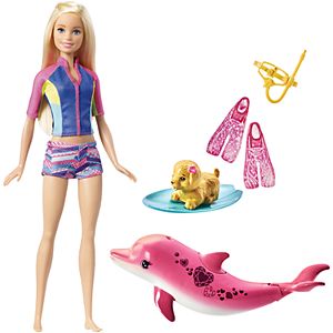 Barbie® Blonde Hair Barbie Dolphin Magic Snorkel Fun Friends