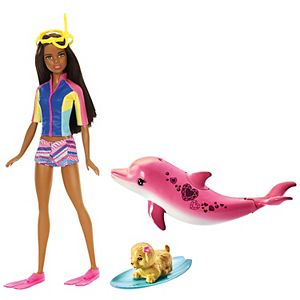 Barbie® Brunette Hair Barbie Dolphin Magic Snorkel Fun Friends