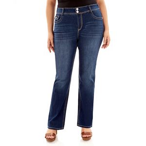Juniors' Plus Size Wallflower Luscious Curvy Bootcut Jeans