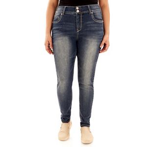 Juniors' Plus Size Wallflower Luscious Curvy Skinny Jeans