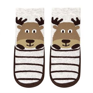 Baby Boy Jumping Beans® Moose Striped Slipper Socks