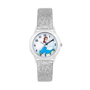 Disney's Beauty and the Beast Belle Kids' Glittery Leather Time Teacher Watch