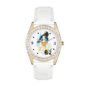 Disney's Beauty and the Beast Women's Crystal Leather Watch