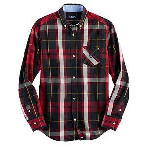 Boys 4-20 Chaps Plaid Button-Down Shirt