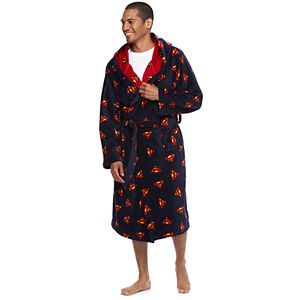 Men's DC Comics Superman Plush Hooded Robe