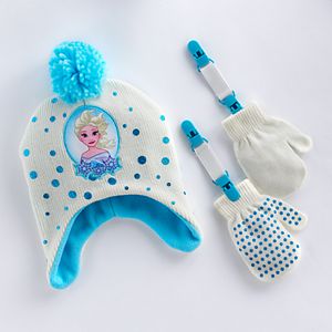 Disney's Frozen Elsa Toddler Girl Hat & Mittens Set