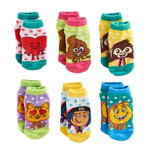 Toddler Girl The Emoji Movie Gene, Jailbreak & Poop 6-pk. Crew Socks