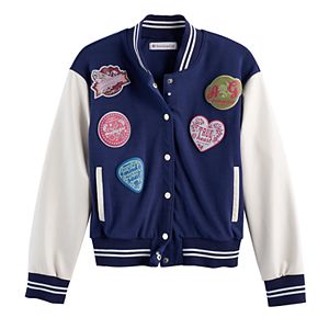 Girls 7-16 American Girl Patch Varsity Jacket