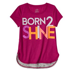 Plus Size SO® Glow-in-the-Dark Graphic Blocked Droptail Dolman Tee