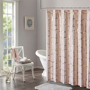 Intelligent Design Khloe Metallic Print Shower Curtain