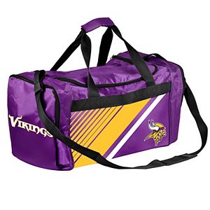 Forever Collectibles Minnesota Vikings Striped Duffle Bag